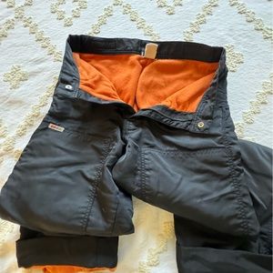 Vintage Diesel Black. Lined with Orange Fleece. Small. Straight wide pants
